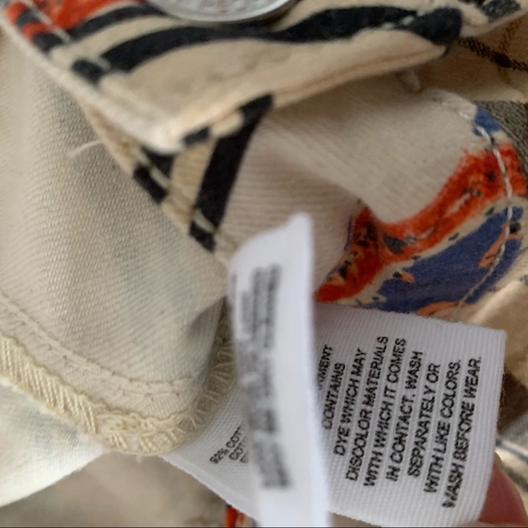 🌟NWT FREE PEOPLE FLOAT ON BY SUPERFLARE BOHO FARRAH MULTICOLOUR PAISLEY JEAN🌟 - Picture 11 of 16